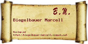 Biegelbauer Marcell névjegykártya